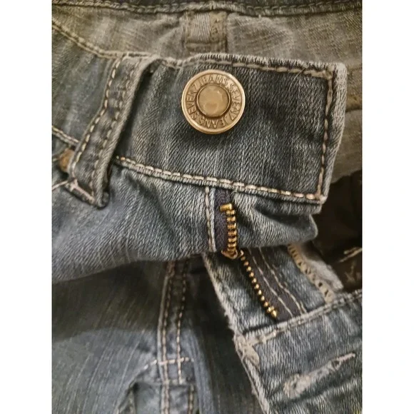 Seven7 Barney Womens Bootcut Jeans Medium Wash Contrast Stitch Denim Size 26 - Picture 4 of 8